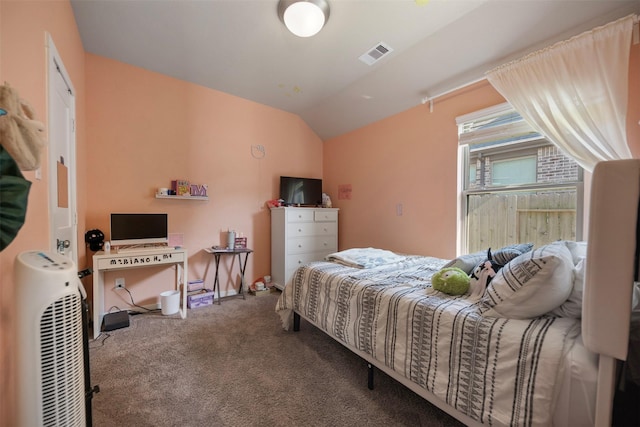 4607 Primrose Valley Ln, Fulshear, TX 77441 - bedroom featuring carpet flooring and vaulted ceiling