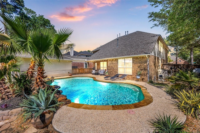 17422 Ebeys Landing Ln, Humble, TX 77346 - view of pool with a patio and a fenced backyard
