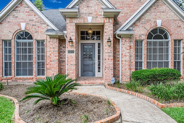 6614 Cypress Village Dr, Sugar Land, TX 77479 - view of exterior entry with brick siding