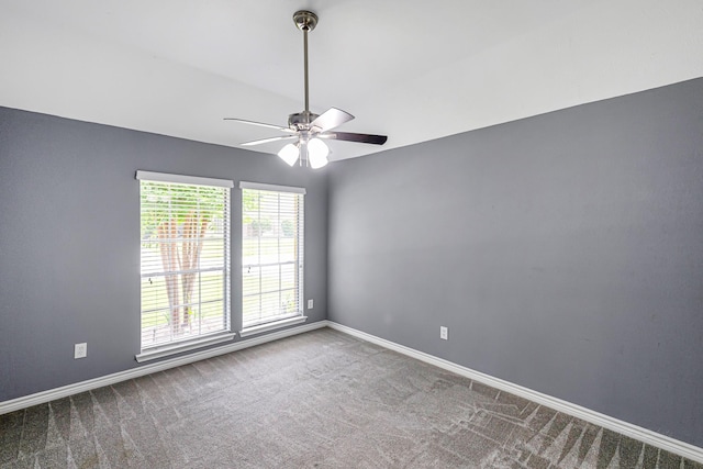 6614 Cypress Village Dr, Sugar Land, TX 77479 - carpeted spare room featuring ceiling fan and baseboards