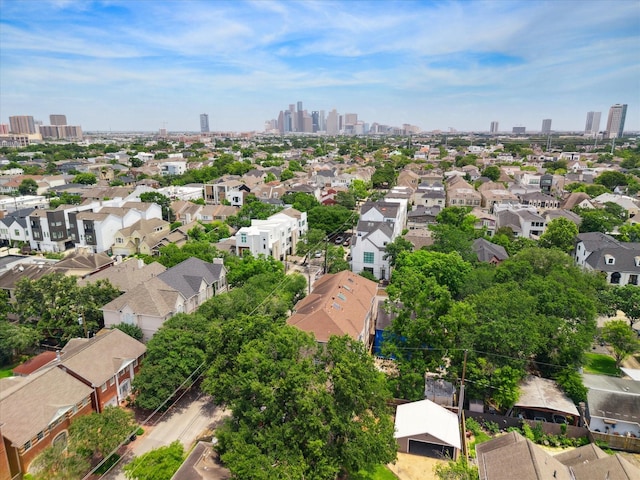 2007 Indiana St, Houston, TX 77019 - aerial perspective of suburban area with skyline