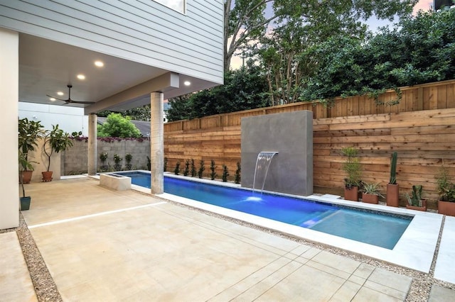 2129 Quenby St, Houston, TX 77005 - view of pool with a fenced backyard and a patio area