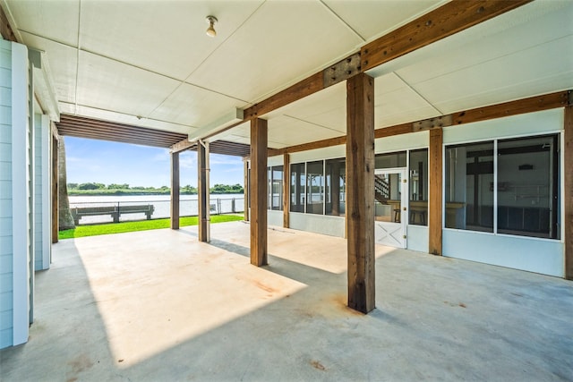 3190 Fm-2031, Matagorda, TX 77414 - view of patio featuring a water view and a sunroom