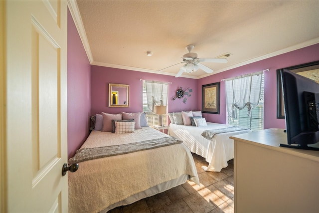 3190 Fm-2031, Matagorda, TX 77414 - bedroom with crown molding and ceiling fan