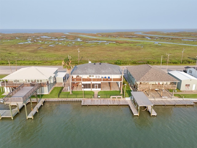 3190 Fm-2031, Matagorda, TX 77414 - aerial view of property and surrounding area with a large body of water