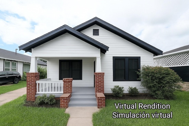 622 Gazin St, Houston, TX 77020 - view of front of property featuring a porch and a front lawn