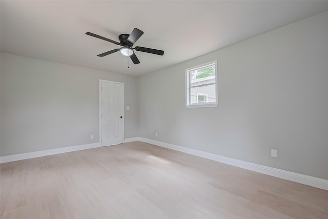 131 Holiday Blvd, Coldspring, TX 77331 - empty room with light wood-style floors, baseboards, and ceiling fan