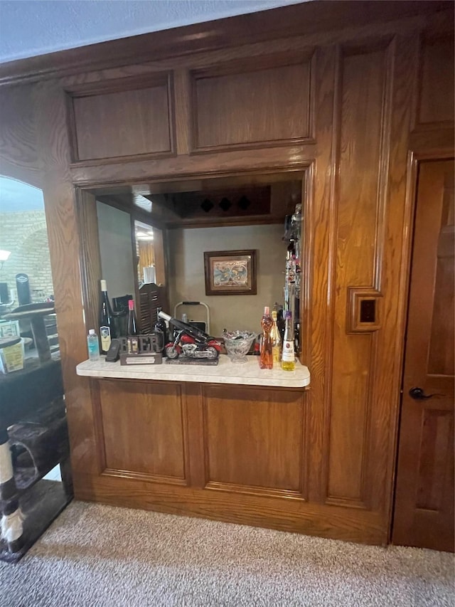17518 Jackson Pnes, Houston, TX 77090 - bar area featuring carpet floors