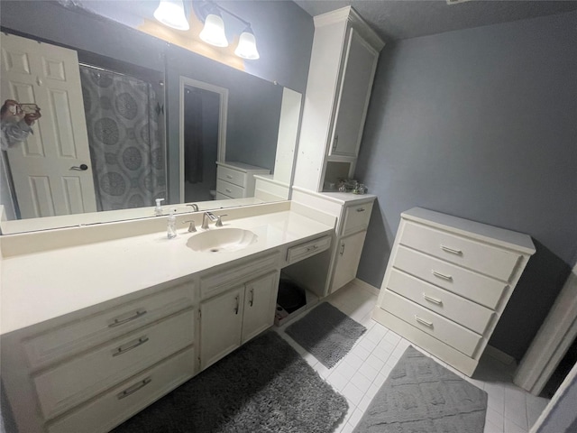 17518 Jackson Pnes, Houston, TX 77090 - full bathroom with a shower, vanity, and tile patterned flooring