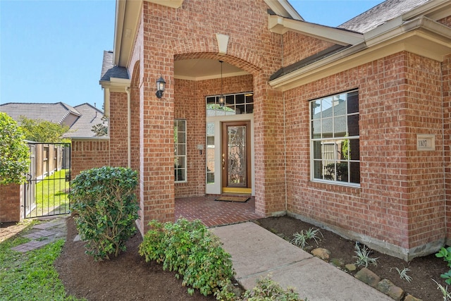 1107 Walden Hill Ct, Houston, TX 77077 - view of exterior entry featuring brick siding