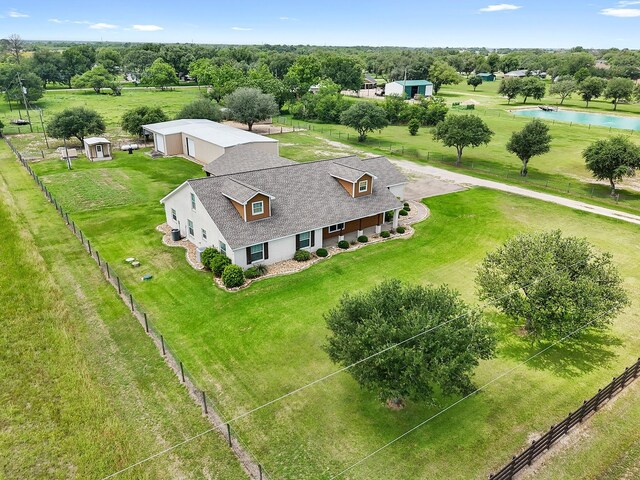 14624 Dove Ln, Needville, TX 77461 - drone / aerial view of a large body of water and a tree filled landscape