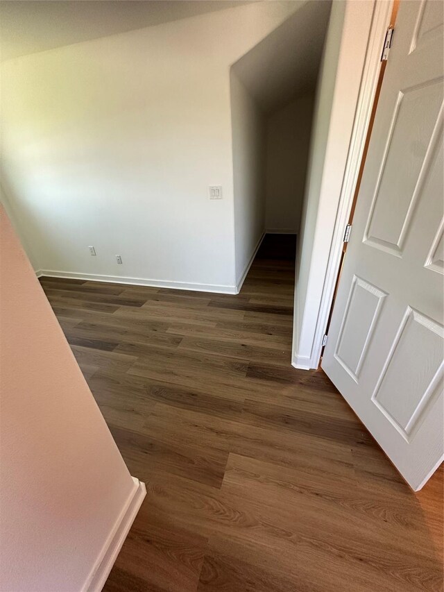14624 Dove Ln, Needville, TX 77461 - corridor with baseboards and dark wood finished floors