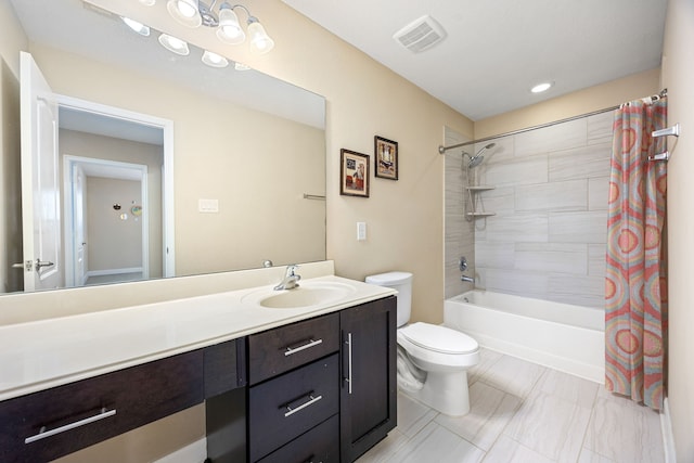 4911 Lattimore Creek Dr, Houston, TX 77084 - full bath featuring toilet, shower / bath combo, and vanity