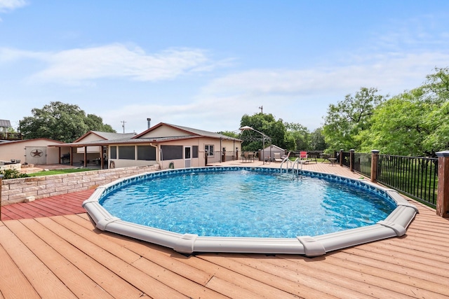 1307 Hillcrest Dr, Granite Shoals, TX 78654 - view of pool with a deck