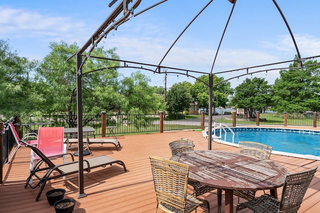 1307 Hillcrest Dr, Granite Shoals, TX 78654 - wooden deck featuring outdoor dining area