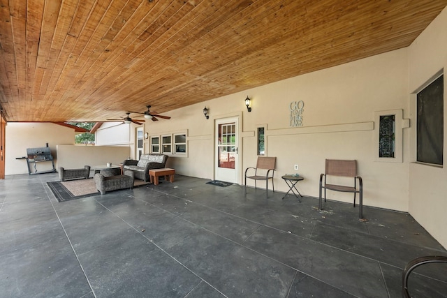 1307 Hillcrest Dr, Granite Shoals, TX 78654 - view of patio with an outdoor hangout area and ceiling fan