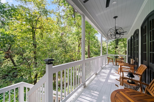 10 S Briar Hollow Ln Unit 30, Houston, TX 77027 - wooden terrace featuring ceiling fan