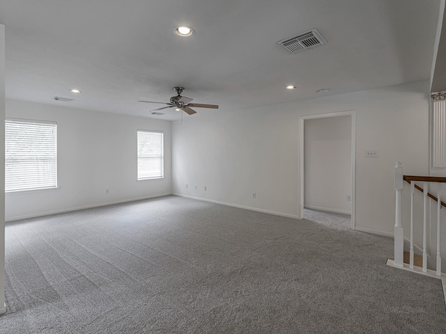 15510 Tysor Park Ln, Houston, TX 77095 - spare room with ceiling fan, carpet, recessed lighting, and baseboards