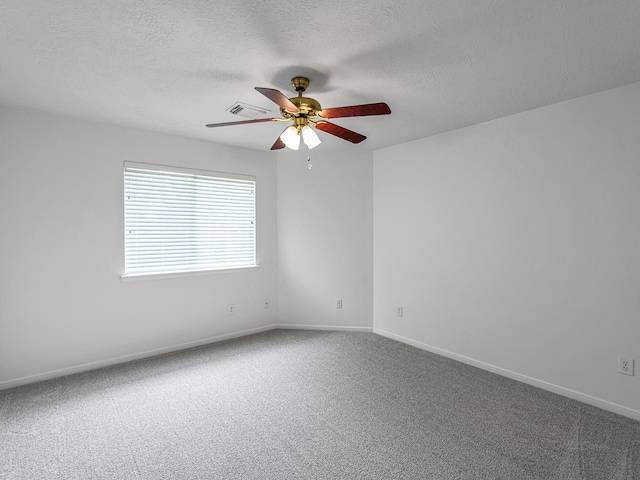 15510 Tysor Park Ln, Houston, TX 77095 - carpeted spare room with a ceiling fan, a textured ceiling, and baseboards