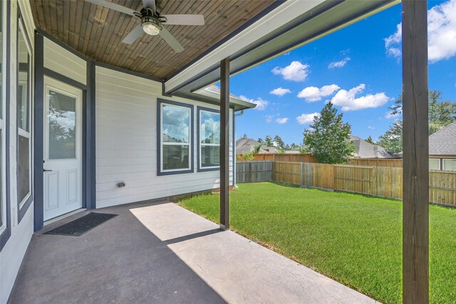 40380 Mostyn Dr, Magnolia, TX 77354 - view of patio with a ceiling fan