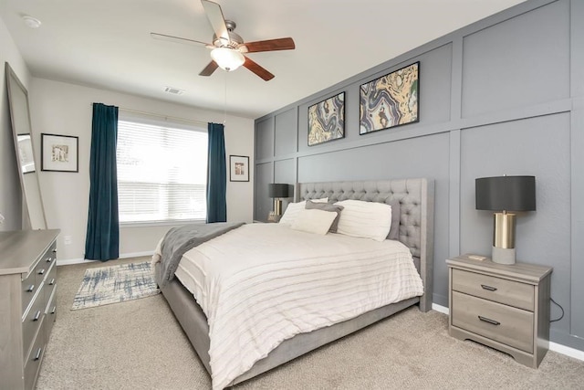 3519 Rossini Dr, Katy, TX 77493 - bedroom with carpet, baseboards, and ceiling fan