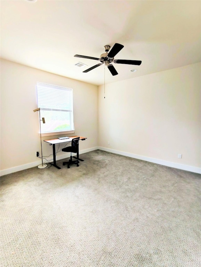 1840 Parana Dr, Houston, TX 77080 - unfurnished office featuring baseboards, carpet floors, and ceiling fan