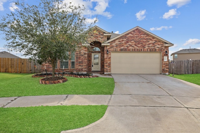 5207 Corbridge Glen Ct, Katy, TX 77449 - view of front of home with brick siding, an attached garage, and driveway