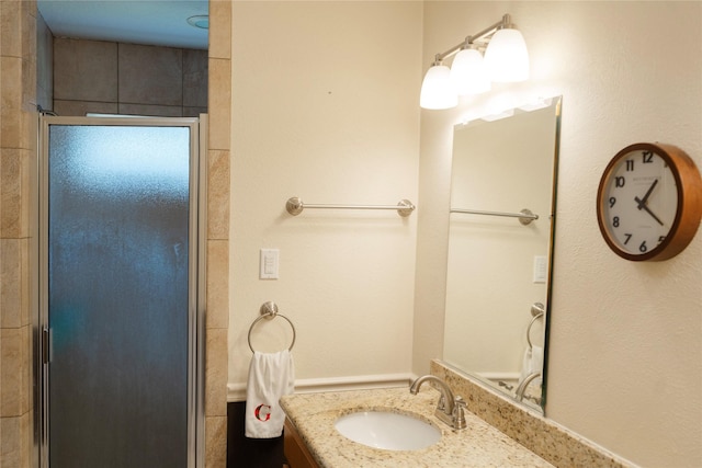 6014 Ghana Ln, Pasadena, TX 77505 - bathroom with a stall shower and vanity