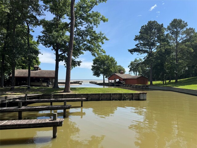 210 Harbor Run Dr, Coldspring, TX 77331 - dock area with a water view