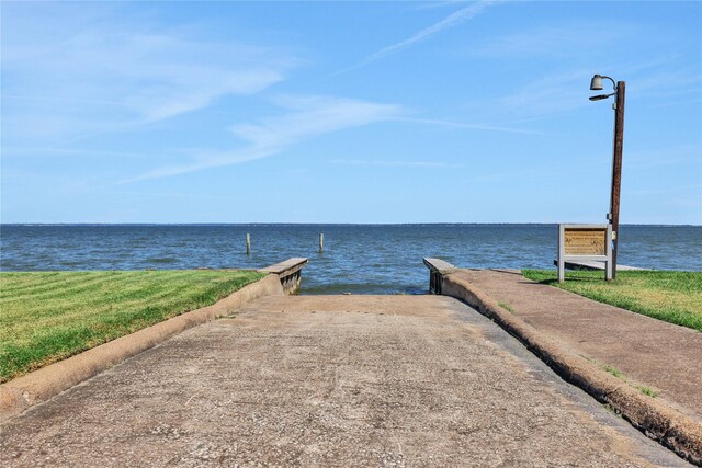 210 Harbor Run Dr, Coldspring, TX 77331 - dock featuring a boat ramp and a water view