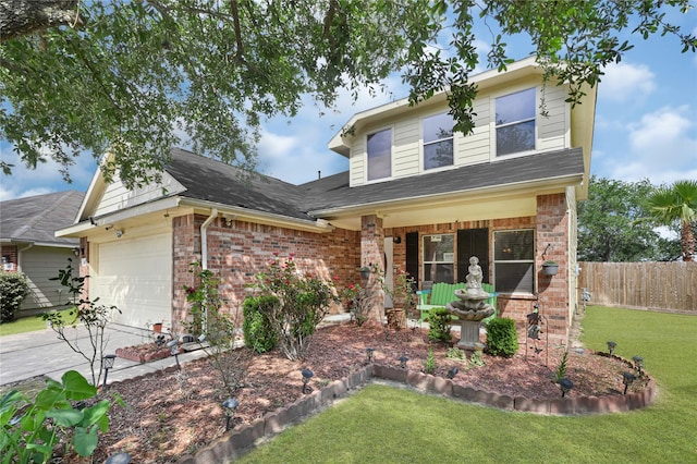 14251 Winecup Ln, Houston, TX 77047 - traditional-style house with an attached garage, brick siding, and driveway