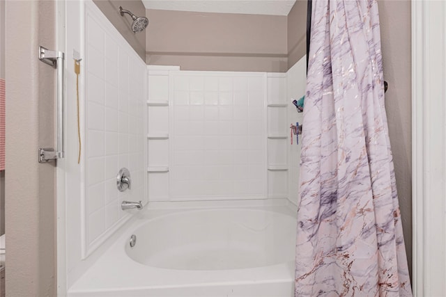 14251 Winecup Ln, Houston, TX 77047 - full bathroom featuring shower / bath combo with shower curtain