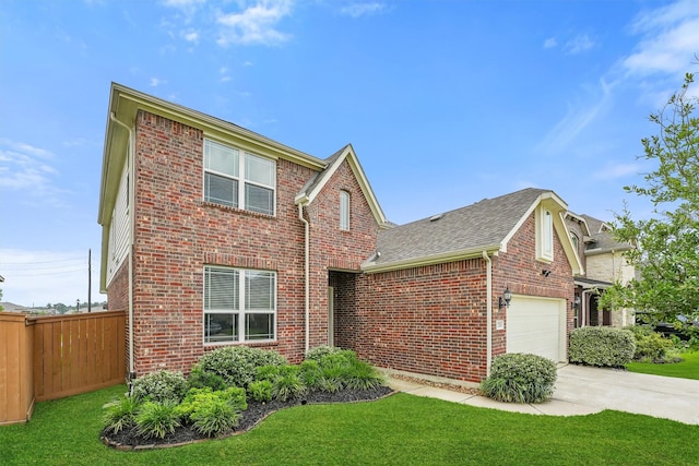 12526 Sabine Point Dr, Humble, TX 77346 - traditional-style home featuring brick siding, concrete driveway, and a shingled roof