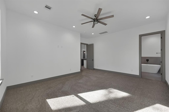 1806 Athens Dr, Roman Forest, TX 77357 - spare room with a ceiling fan, carpet floors, recessed lighting, and baseboards