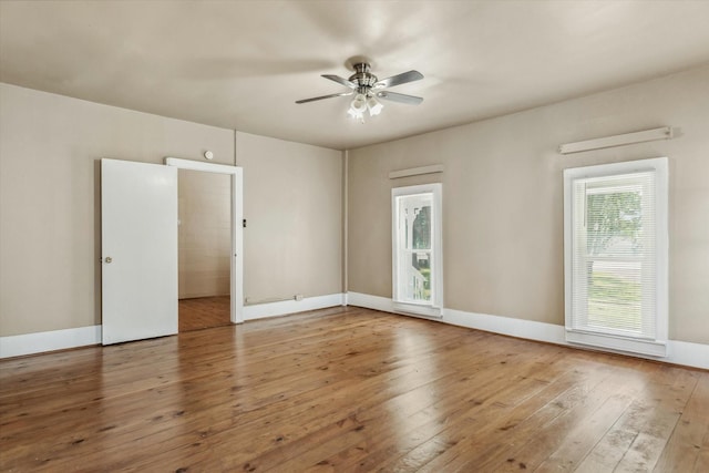 1498 Fm 279, Ben Wheeler, TX 75754 - spare room with ceiling fan, hardwood / wood-style flooring, and baseboards