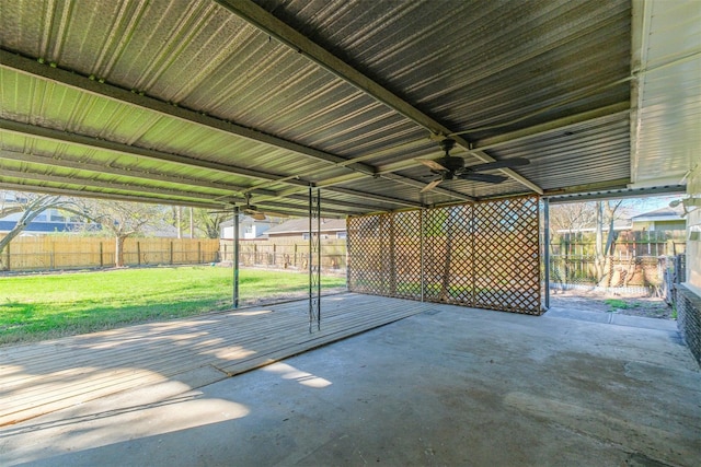 9419 Campbell Rd, Houston, TX 77080 - view of patio / terrace featuring ceiling fan