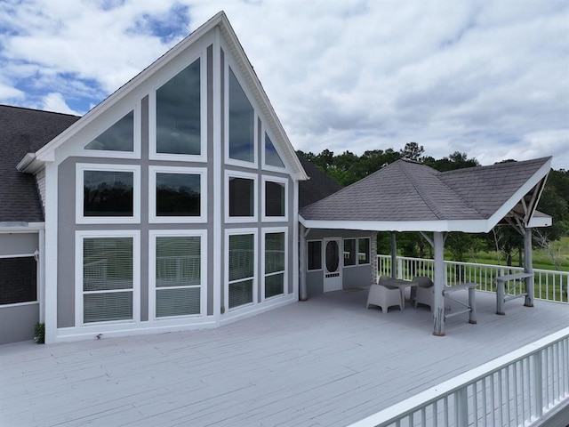 27140 Fm 365, Beaumont, TX 77705 - wooden deck with a gazebo