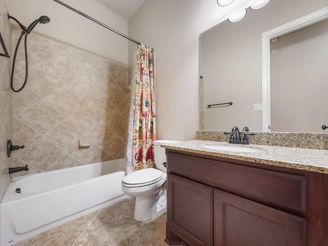 5411 Cedar Elm Ln, Fulshear, TX 77441 - bathroom featuring shower / bath combo with shower curtain, vanity, and toilet