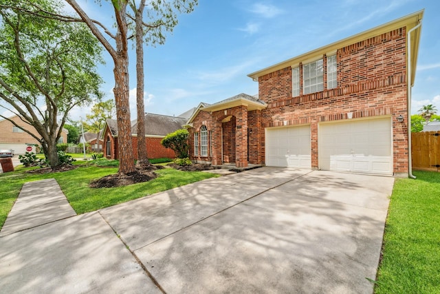 13038 Skymeadow Dr, Houston, TX 77082 - traditional home with brick siding, concrete driveway, and an attached garage