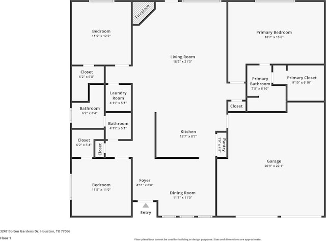 3247 Bolton Gardens Dr, Houston, TX 77066 - floor plan / room layout