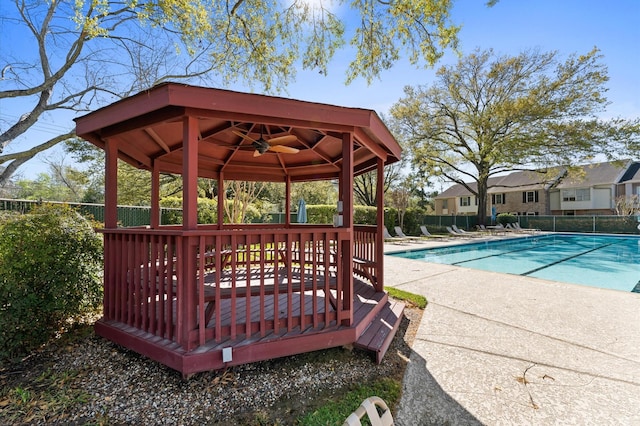 10345 Longmont Dr, Houston, TX 77042 - community pool featuring a gazebo and a wooden deck
