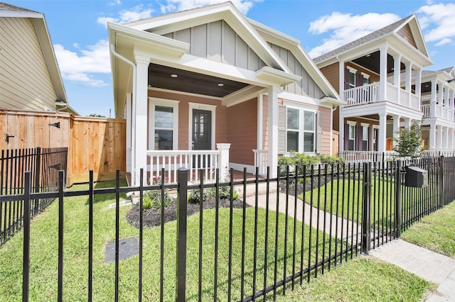 2517 S Houston Ave, Pearland, TX 77581 - view of front of home with board and batten siding and covered porch