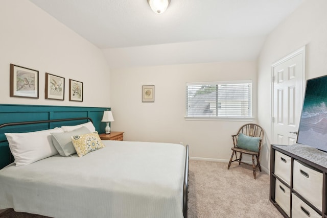 12106 Via Chianti Ct, Cypress, TX 77429 - bedroom featuring vaulted ceiling, light carpet, and baseboards
