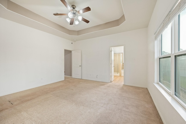 2827 Arica Ln, Spring, TX 77373 - spare room with light carpet, a ceiling fan, and baseboards
