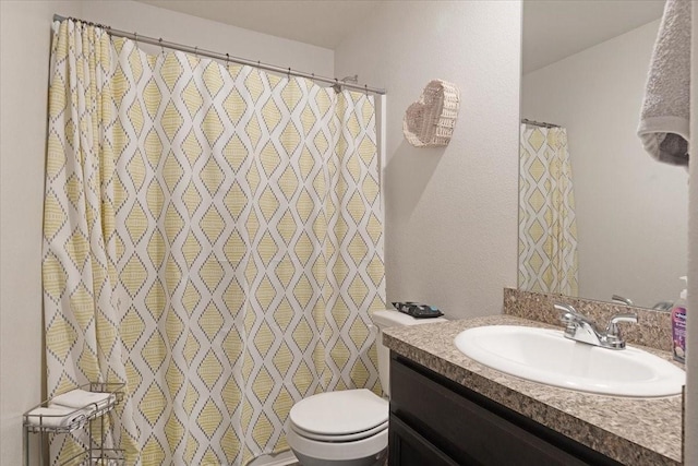 1685 Rd 5102, Cleveland, TX 77327 - bathroom featuring vanity, toilet, and a shower with curtain