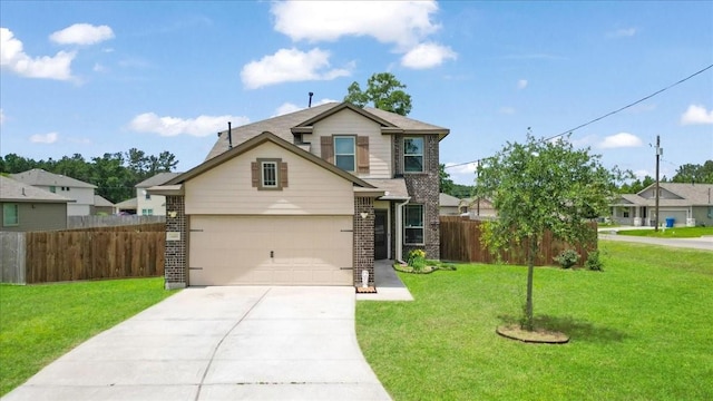 1685 Rd 5102, Cleveland, TX 77327 - traditional-style house with concrete driveway, brick siding, and an attached garage