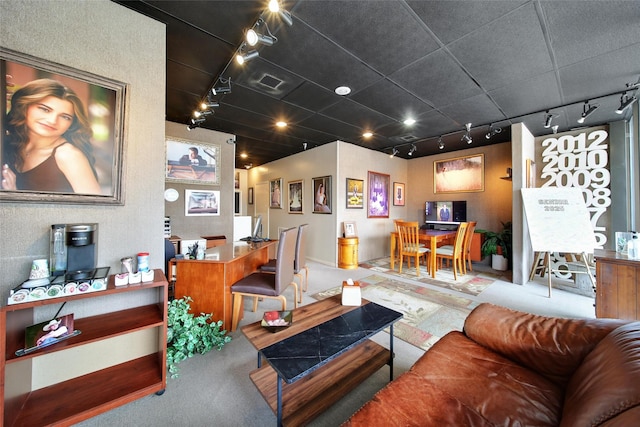 804 W Dallas St Unit 5, Conroe, TX 77301 - living room featuring rail lighting