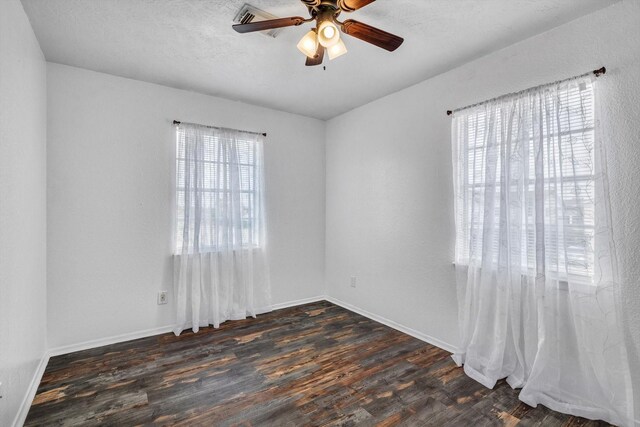 286 Ling St, Bayou Vista, TX 77563 - spare room featuring a ceiling fan, wood finished floors, and baseboards