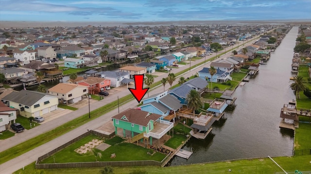 286 Ling St, Bayou Vista, TX 77563 - aerial perspective of suburban area with a large body of water