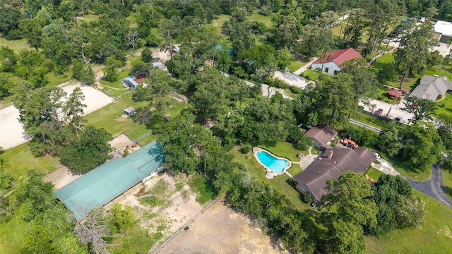 12625 Huffmeister Rd, Cypress, TX 77429 - aerial overview of property's location with a pool